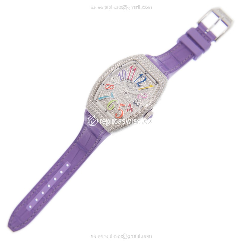 Franck Muller V 35 SC AT FO D CD COL DRM - 18kt White Gold & Diamond Case, Automatic Movement - View 2