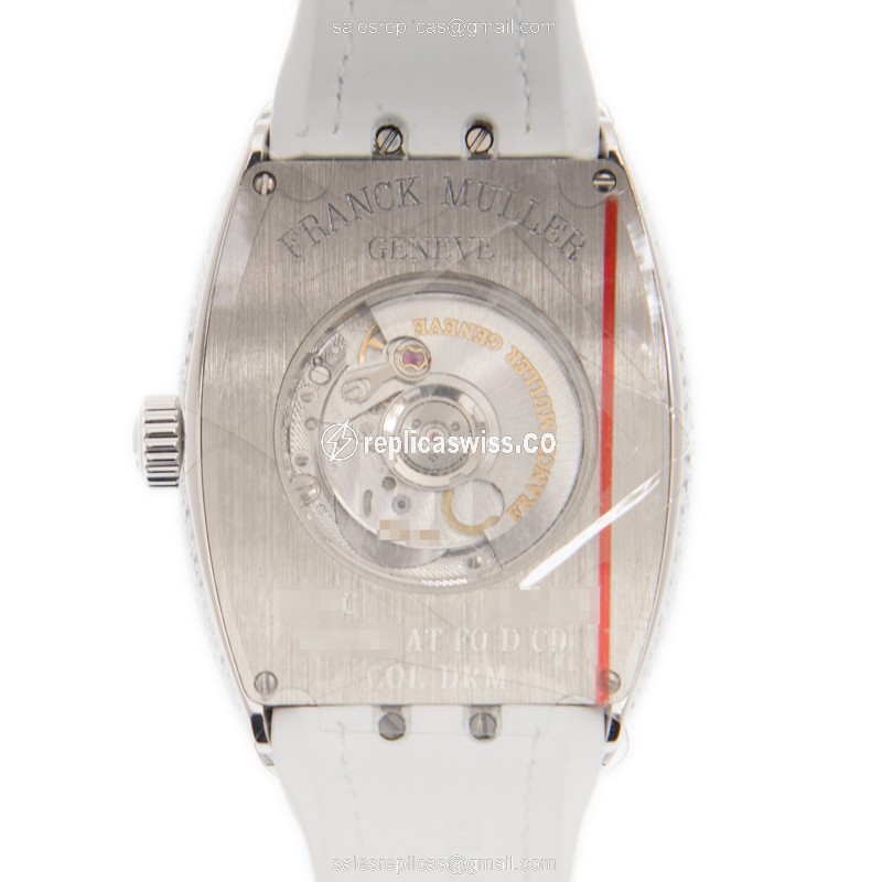 Franck Muller V 35 SC AT FO D CD COL DRM - Automatic - 18kt White Gold - Diamond Dial - Buckle Clasp - View 3