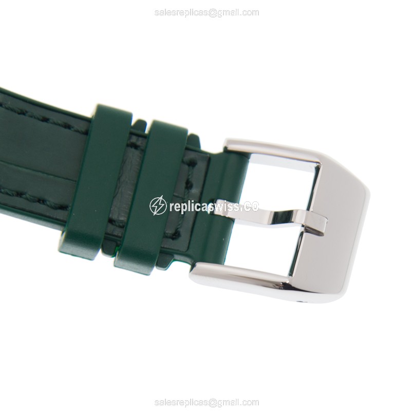 Franck Muller V32 SC AT FO - Automatic - Stainless Steel - White Dial - Green Alligator Strap - View 4