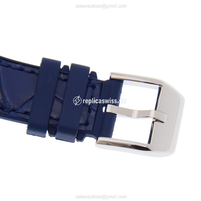 Franck Muller V32 SC AT FO VANGUARD - Automatic - Steel Case - White Dial - Blue Alligator Strap - View 4