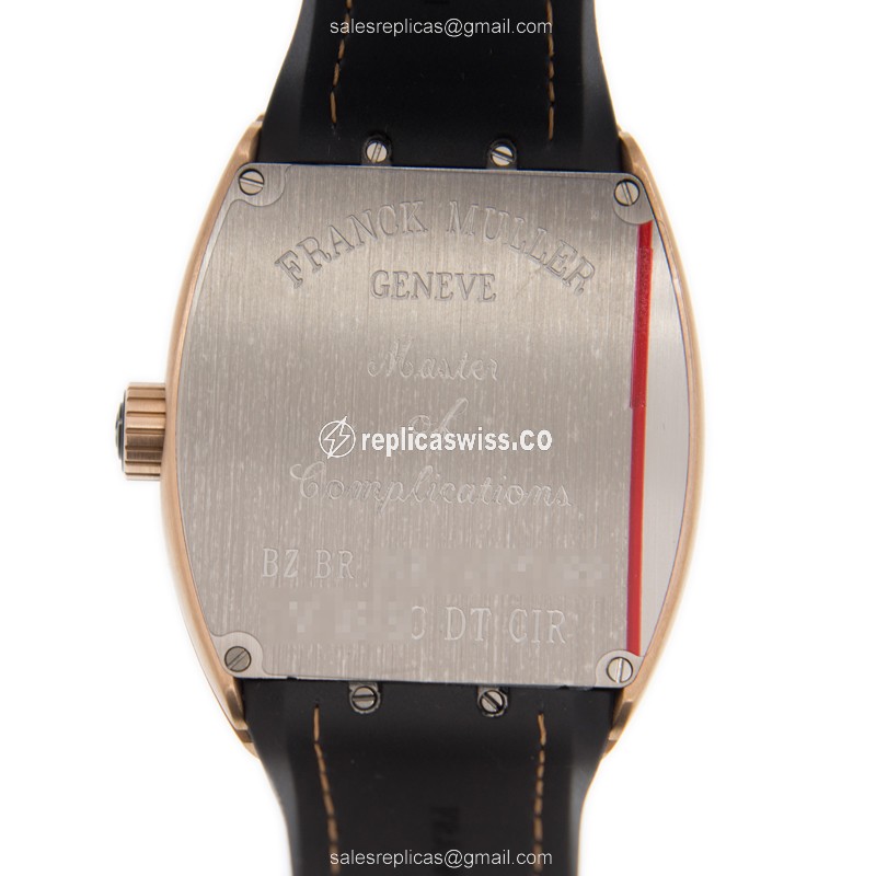 Franck Muller V 45 SC DT CIR BZ.NR.BR - Black Dial - Automatic - Rose Gold & Steel Case - View 3