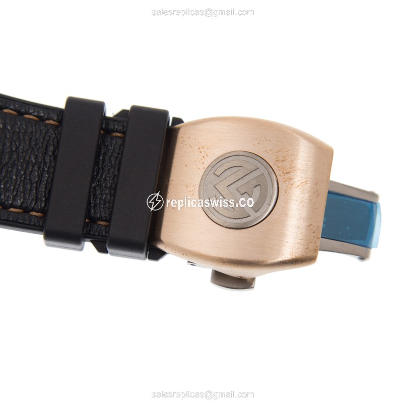 Franck Muller V 45 SC DT CIR BZ.NR.BR - Black Dial - Automatic - Rose Gold & Steel Case - View 4