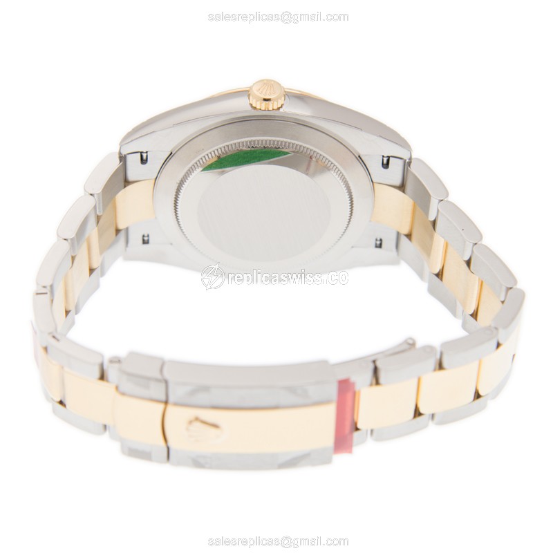 Rolex DATEJUST Replica - Automatic | 18kt Gold | Steel Case, Black Dial | Gold Clasp & strap - View 4