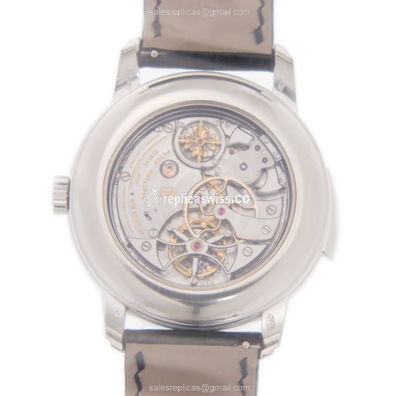 Patek Philippe 5316P-001 Grand Complications - Manual Wind - 950 Platinum - Black Dial - Alligator Black Clasp - View 3