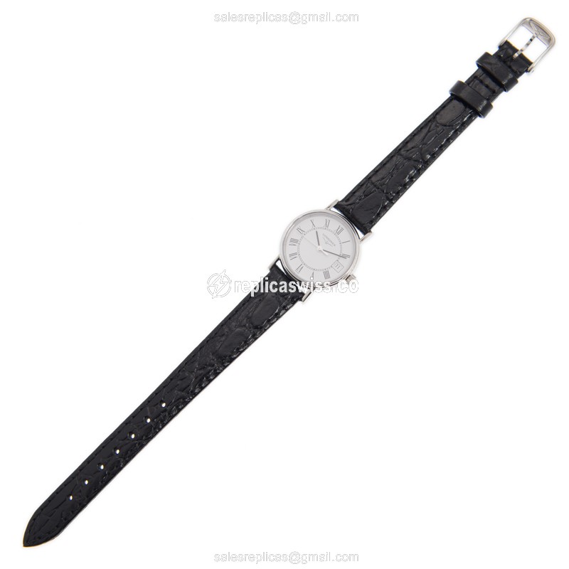 Longines Presence Replica | Automatic | White Dial, Leather Strap - View 2