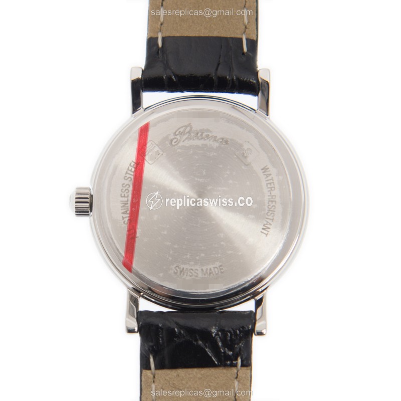 Longines Presence Replica | Automatic | White Dial, Leather Strap - View 3
