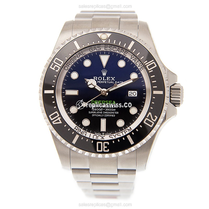 Rolex 126660-0002 DEEP SEA Replica - Automatic - Steel Case, Blue Dial on Silver Steel Strap - View 2