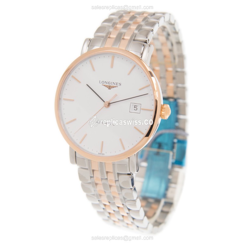 Longines L4.910.5.12.7 Replica - Automatic - 18kt Rose Gold Case - White Dial - View 3