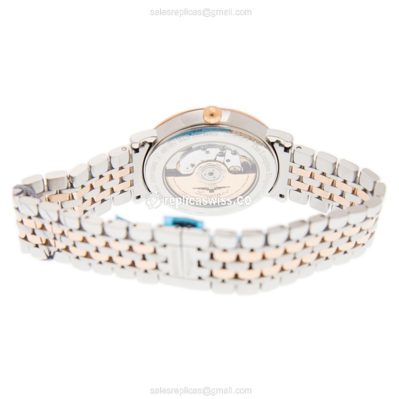 Longines L4.910.5.12.7 Replica - Automatic - 18kt Rose Gold Case - White Dial - View 4
