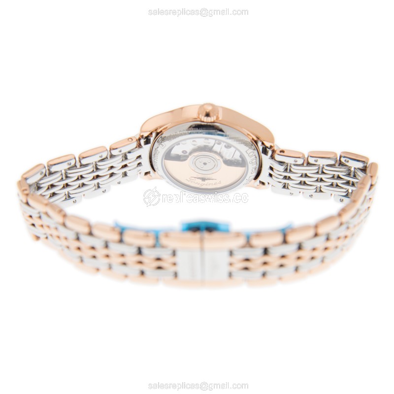 Longines Lyre Replica - Automatic - Rose Gold & Steel Case - White Dial - View 4