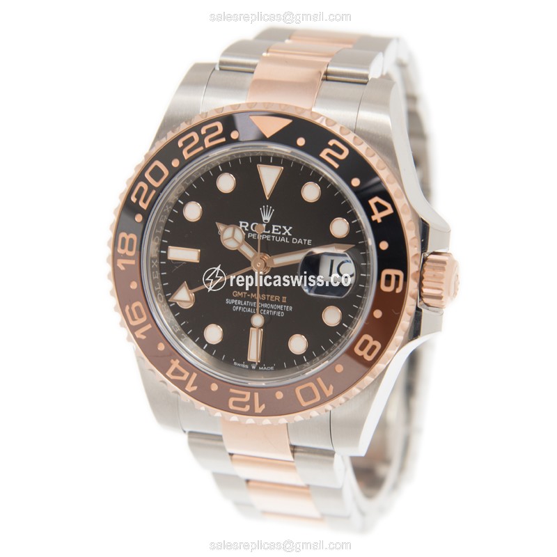Rolex 126711CHNR-0002 GMT-MASTER II Automatic 18kt Rose Gold & Steel - View 3