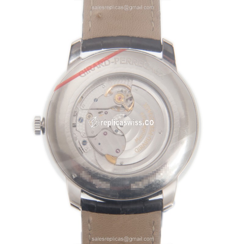 Girard-Perregaux 1966 Automatic - Steel Case - Silver Dial - Black Alligator Strap - Sapphire Crystal - View 3