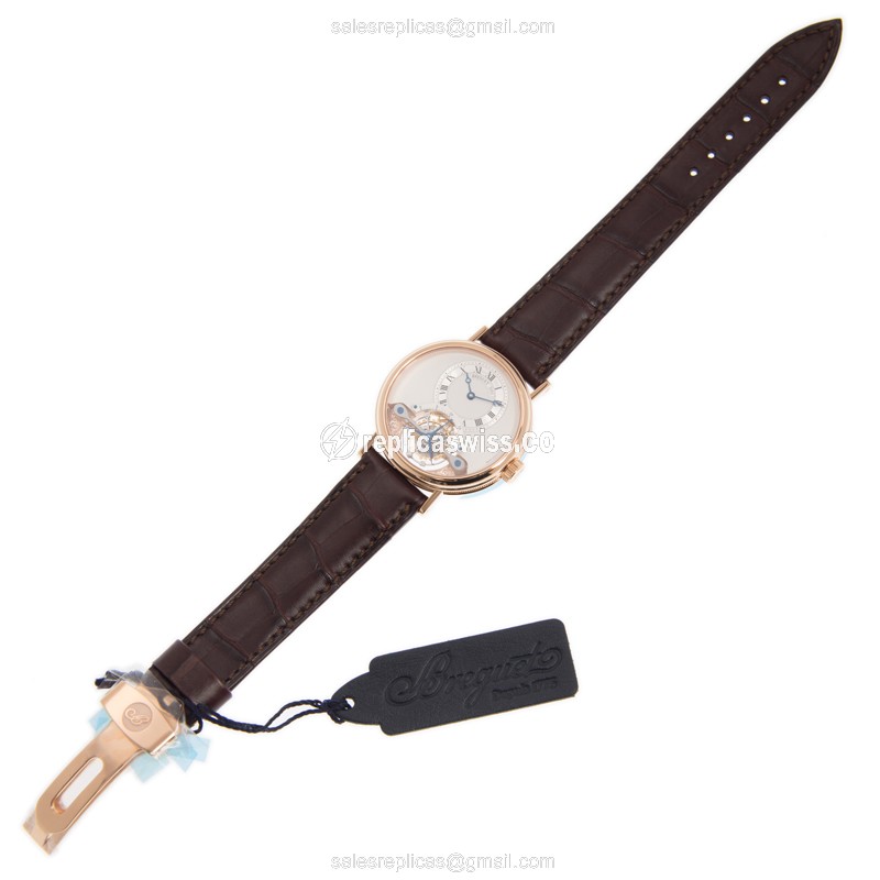 Breguet 3357BR/12/986 Classique Complications - Manual - 18kt Rose Gold - Silver Dial - Alligator Brown Strap - View 2