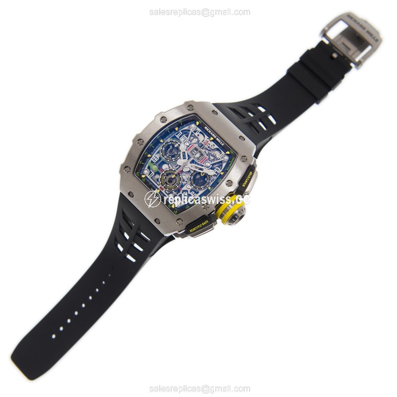 Richard Mille RM11-03 Titanium - Automatic - Skull Dial - Black Rubber Strap - View 2