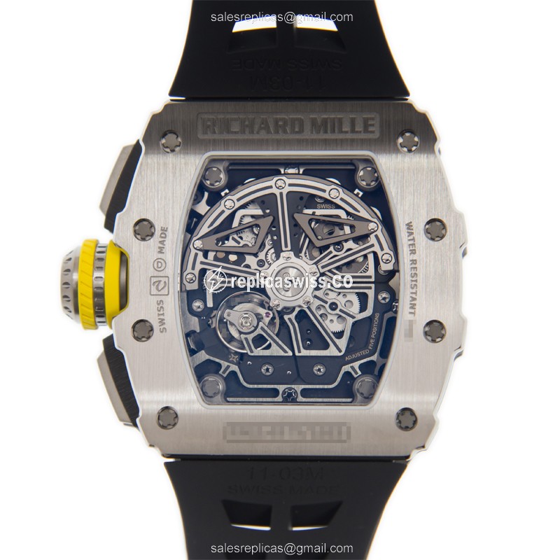Richard Mille RM11-03 Titanium - Automatic - Skull Dial - Black Rubber Strap - View 3