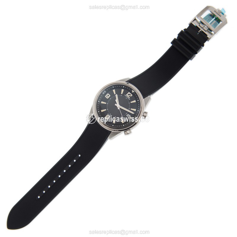 Jaeger-Lecoultre Q9068670 POLARIS DATE - Auto - Black Dial - Steel Case - Rubber Strap - View 2