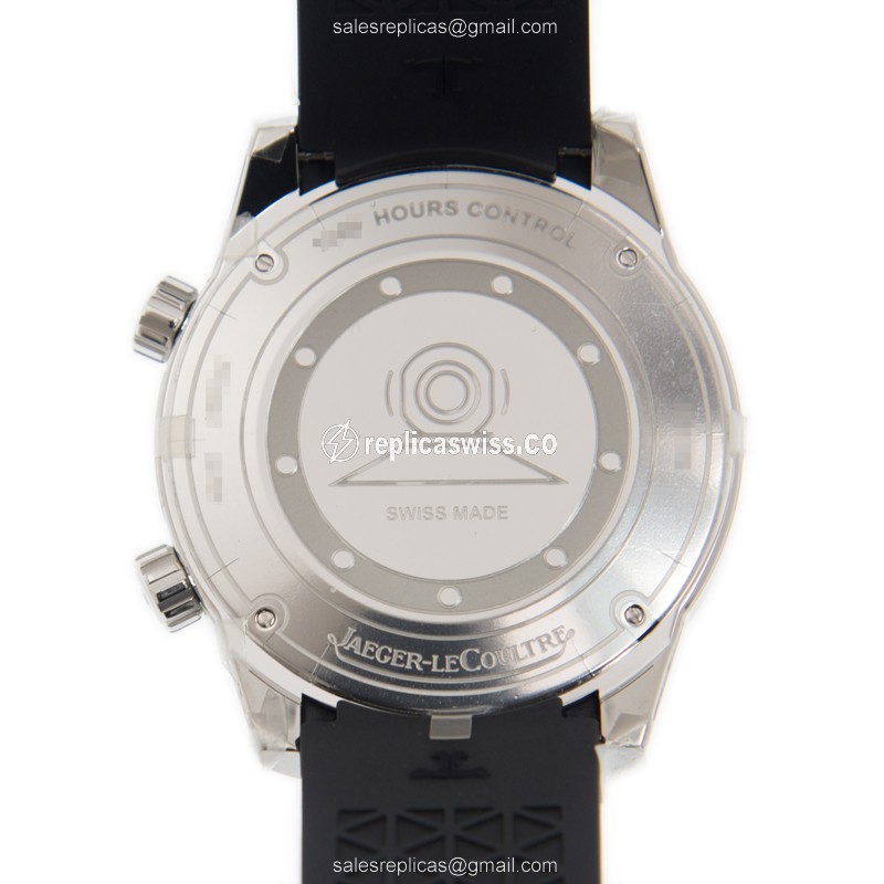 Jaeger-Lecoultre Q9068670 POLARIS DATE - Auto - Black Dial - Steel Case - Rubber Strap - View 3