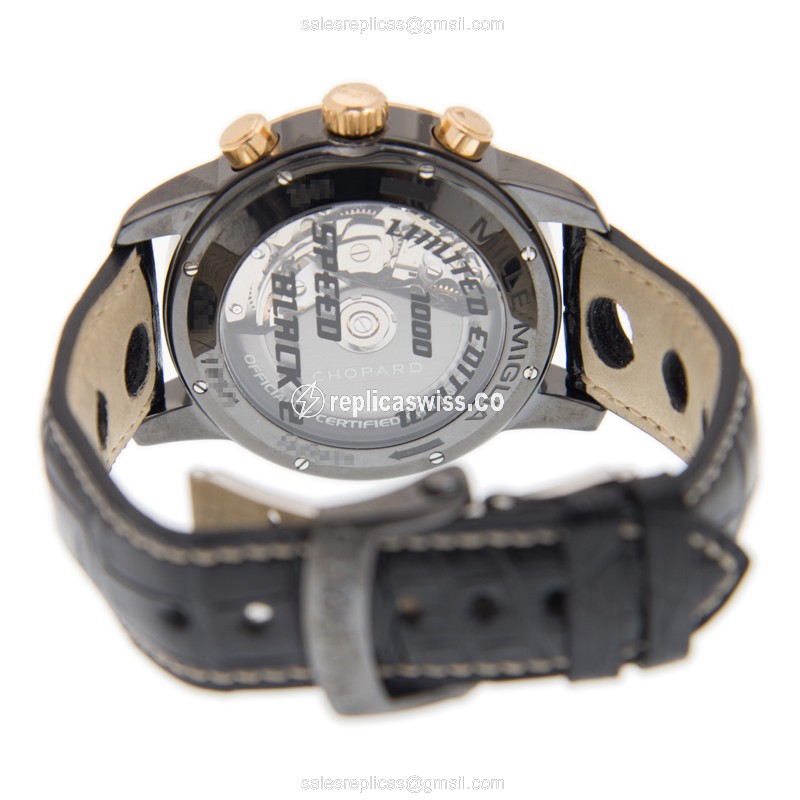 Chopard Replica Mille Miglia GT XL - Auto - 18kt Rose Gold - Black Dial - Buckle Clasp - View 4