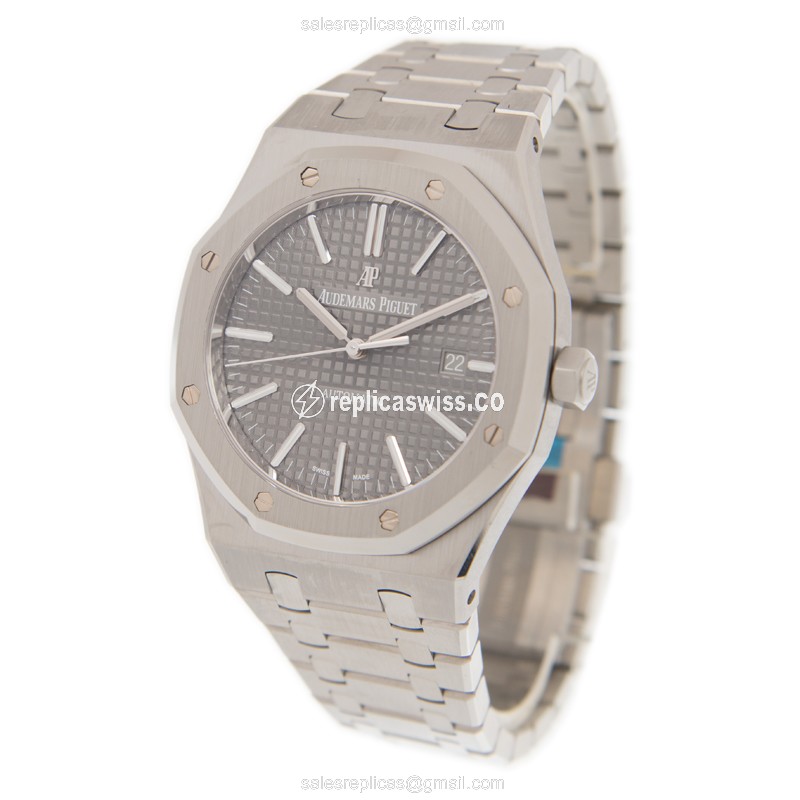 Royal Oak Replica - Audemars Piguet 15400ST.OO.1220ST.04 - Automatic - Gray Dial - Steel Strap - View 3
