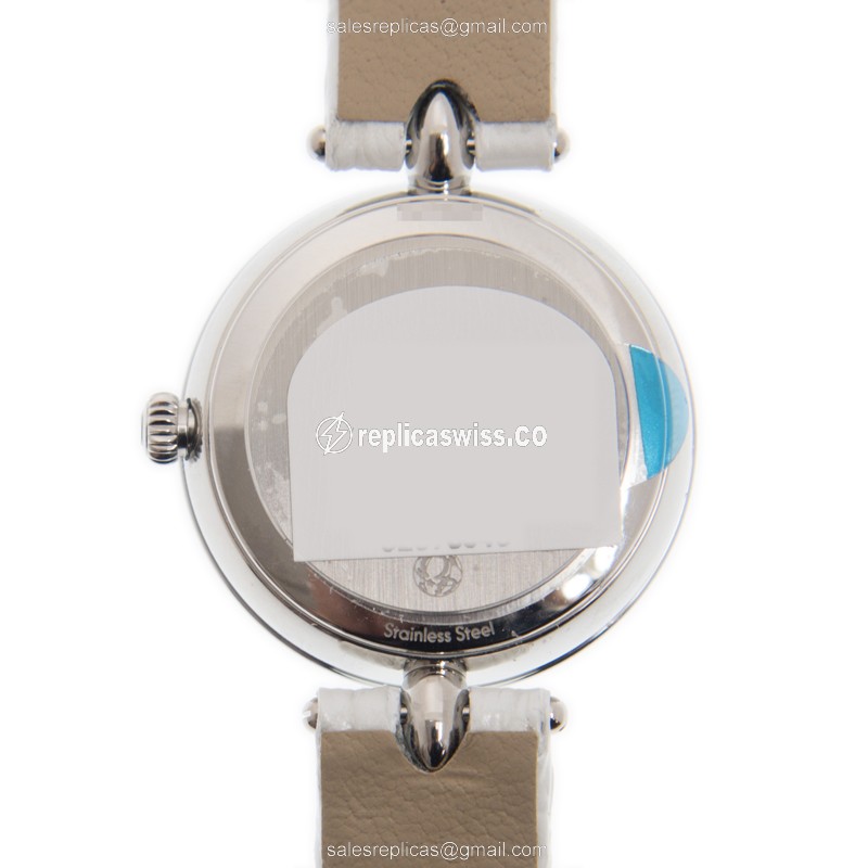 Omega 424.13.27.60.55.001 DE VILLE Quartz Steel - White Dial, Leather Strap, Buckle Clasp - View 3