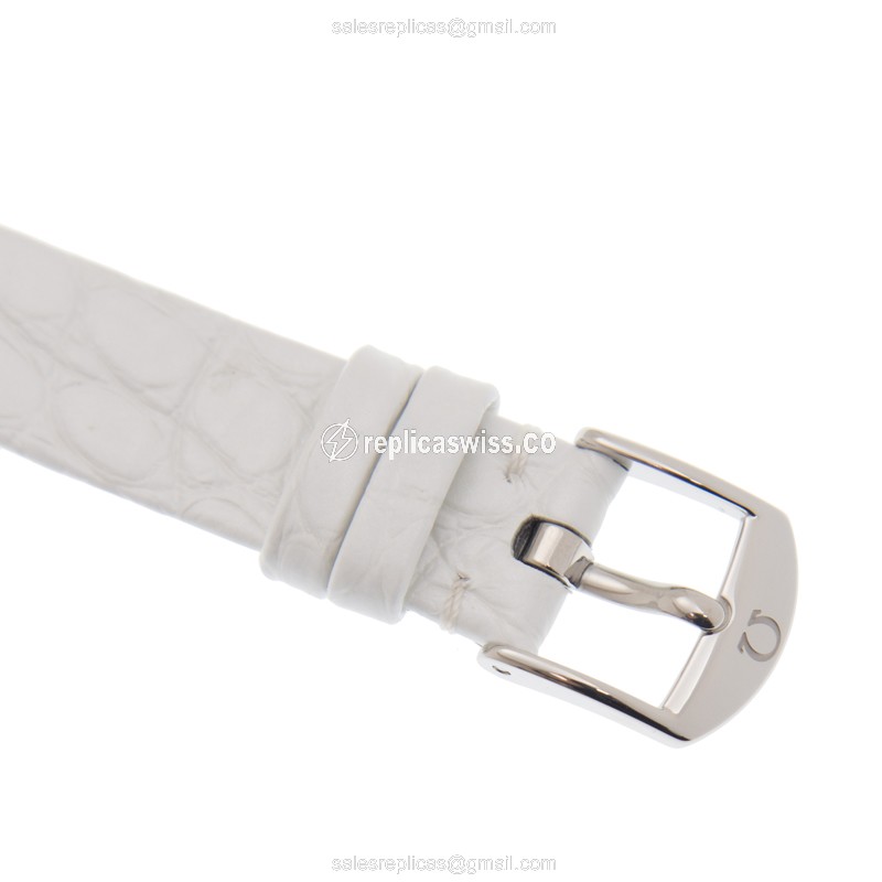 Omega 424.13.27.60.55.001 DE VILLE Quartz Steel - White Dial, Leather Strap, Buckle Clasp - View 4