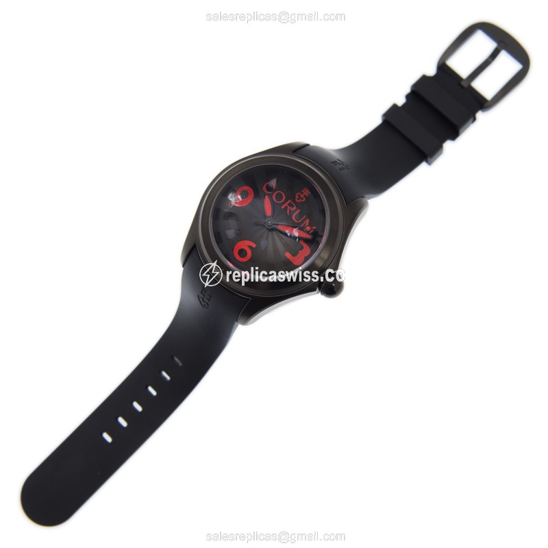 Corum BR01 Bubble Replica - Automatic - Black Steel Case - Rubber Black Strap - View 2