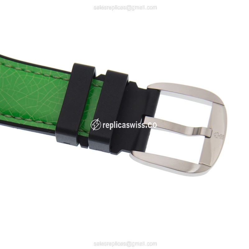 Corum Bubble Automatic Replica - Silver Steel Case - Green Leather Strap - Sapphire Crystal - View 4