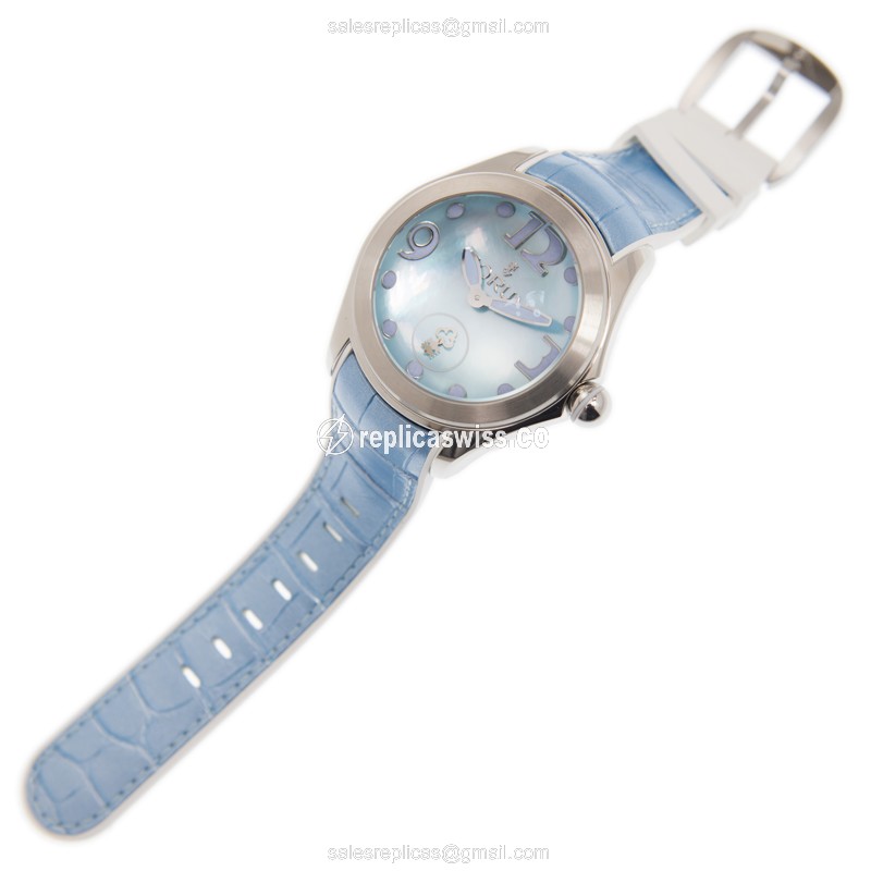 Corum Bubble Replica - Automatic - Steel Case - Blue Dial - Blue Alligator Strap - View 2