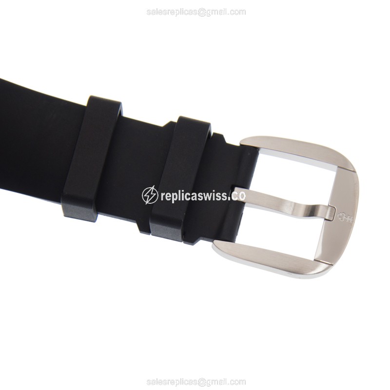 Corum Bubble Replica - Automatic - White Dial - Steel Case - Black Rubber Strap - View 4