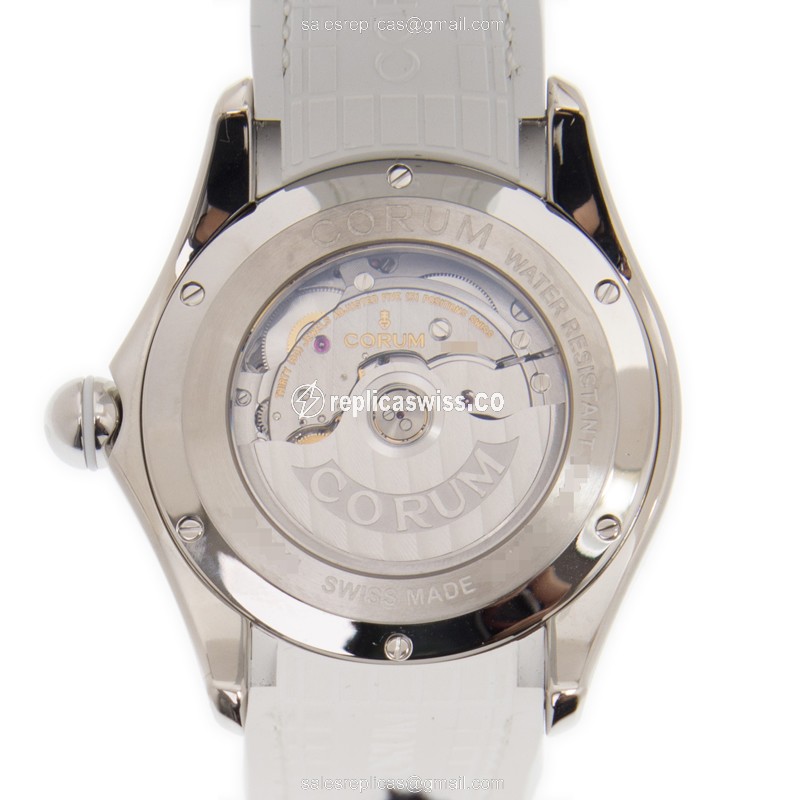 Corum Bubble Replica - Automatic - Pink Dial - Steel Case - Pink Alligator Strap - View 3