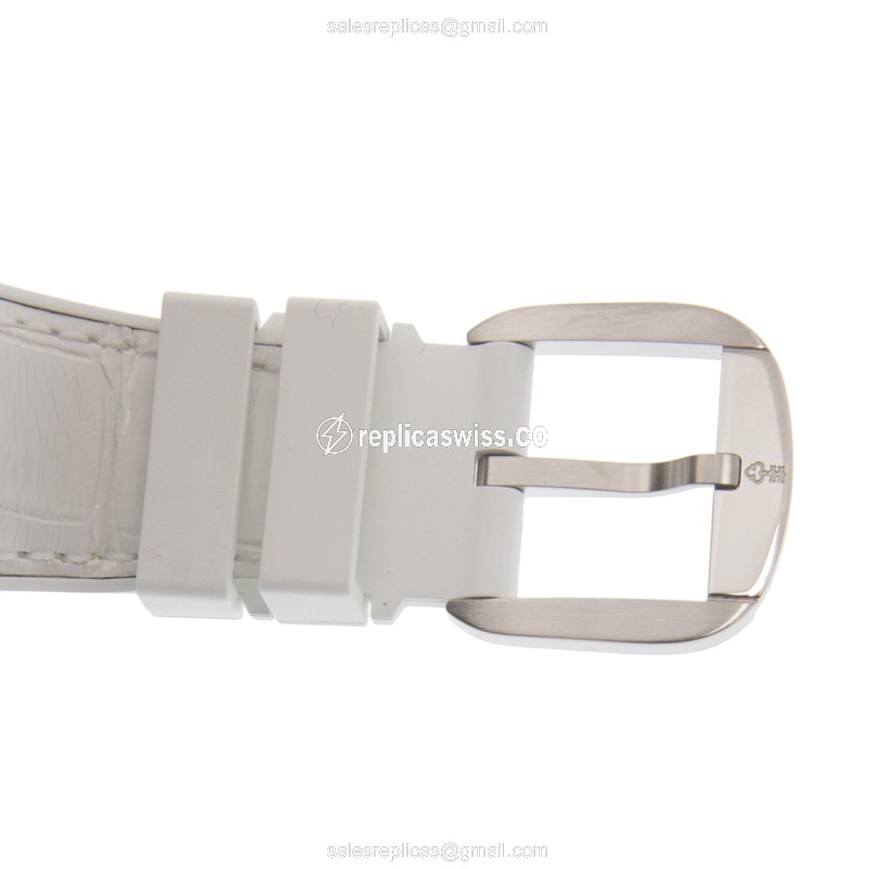 Corum Bubble Replica - Automatic - White Dial - Steel Case - White Alligator Strap - Sapphire Crystal - View 4