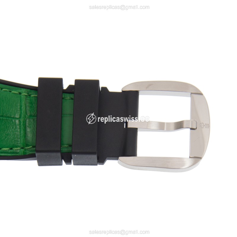 Corum Bubble Automatic Silver Steel Buckle Green Alligator - View 4