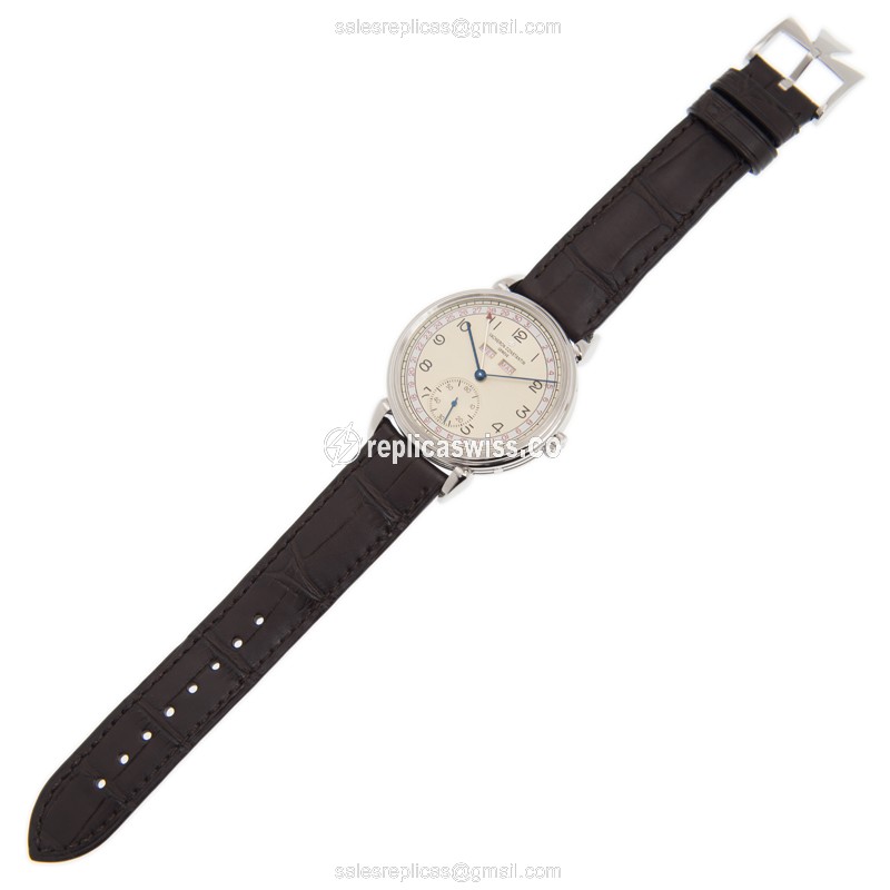Vacheron Constantin Historiques - Manual Wind - Stainless Steel - Silver Dial - Brown Alligator Strap - View 2