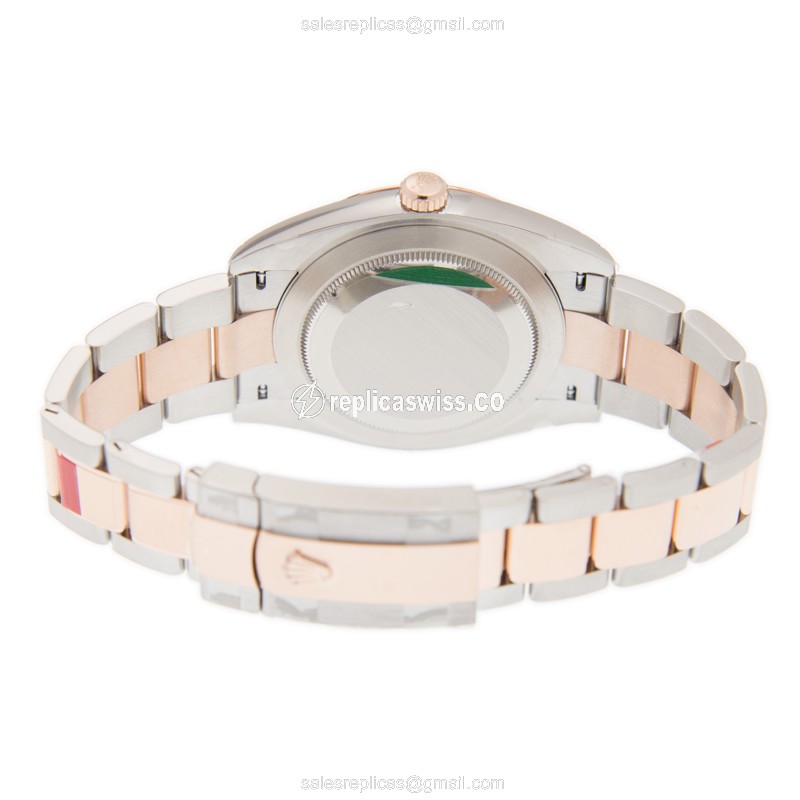 Rolex DATEJUST Replica - Automatic - 18kt Rose Gold & Steel - Pink Dial - View 4
