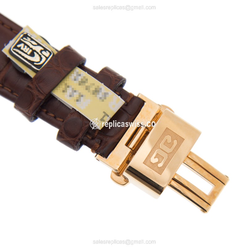 Glashutte 60-01-03-03-06 PANO Manual - 18kt Rose Gold - White Dial - Alligator Brown Strap - View 4
