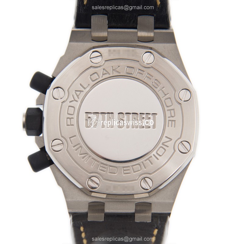 Audemars Piguet Royal Oak Replica - Automatic - Stainless Steel & Diamond - Black Dial - Alligator Black Clasp - View 3
