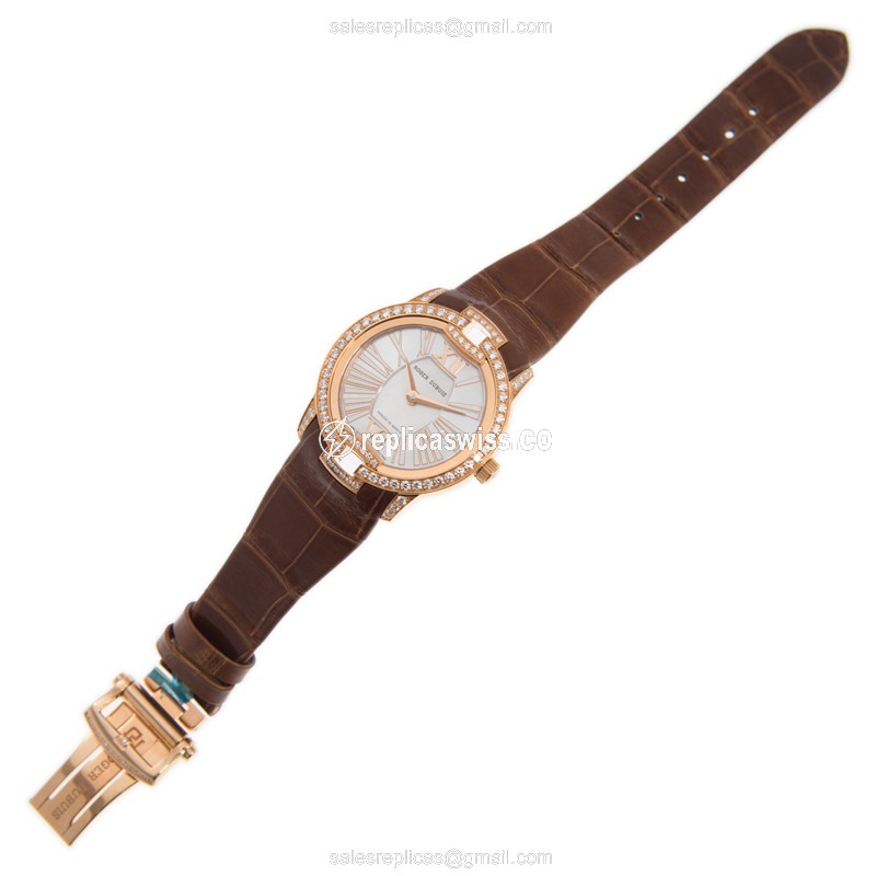 Roger Dubuis RDDBVE0020 Replica - Automatic - 18kt Rose Gold - Diamond - White Dial - View 2