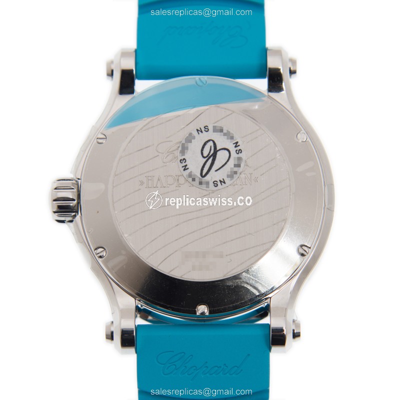 Chopard Happy Sport Replica - Automatic - Blue Dial - Rubber - View 3