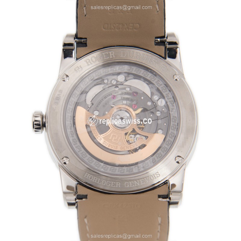 Roger Dubuis RDDBEX0535 EXCALIBUR - Automatic - Steel Case - Blue Dial - Leather Strap - View 3
