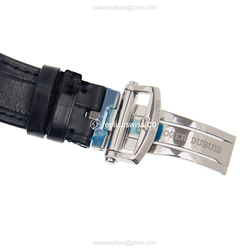 Roger Dubuis RDDBEX0535 EXCALIBUR - Automatic - Steel Case - Blue Dial - Leather Strap - View 4