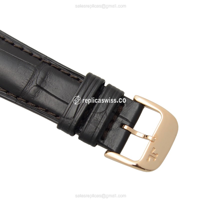 Jaeger-Lecoultre Q1552540 Replica - Ultra Thin - Automatic - 18kt Rose Gold - Brown Dial - Leather Strap - View 4