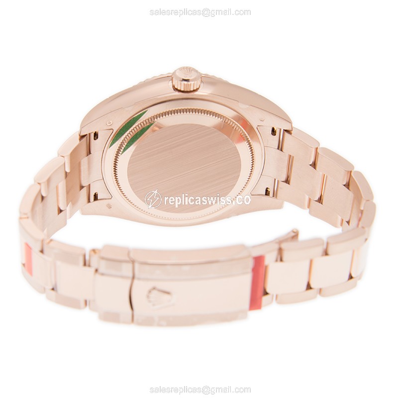 Rolex Sky-Dweller Replica | Automatic | 18kt Gold Case | Gray Dial | Gold Clasp & Gold Strap - View 4