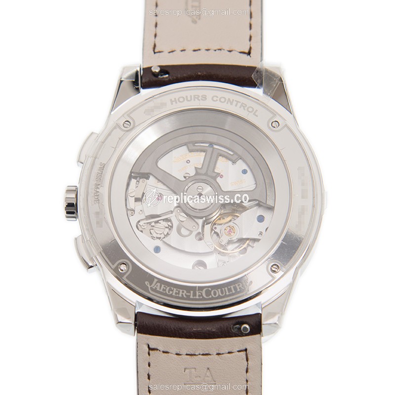 Jaeger-Lecoultre Q9028480 Replica - Automatic - Steel Case - Blue Dial - Brown Leather Strap - View 3
