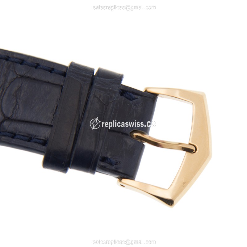Patek Philippe 5102J-001 Grand Complications - Auto - 18kt Gold - Blue Dial - Alligator Blue Strap - View 4