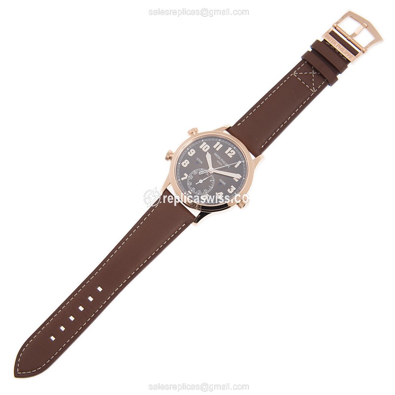 Patek Philippe 5524R-001 Replica - Automatic - 18kt Rose Gold - Brown Dial, Leather Strap - View 2