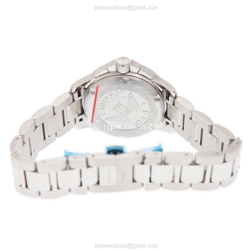 Longines CONQUEST Quartz Replica - Silver Dial, Steel Case, Clasp - View 4