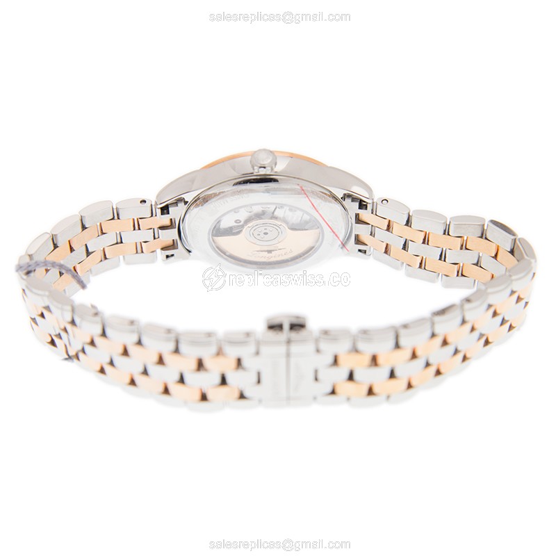 Longines L4.374.3.91.7 Flagship Replica - Automatic - 18kt Rose Gold & Steel Case - White Dial - View 4