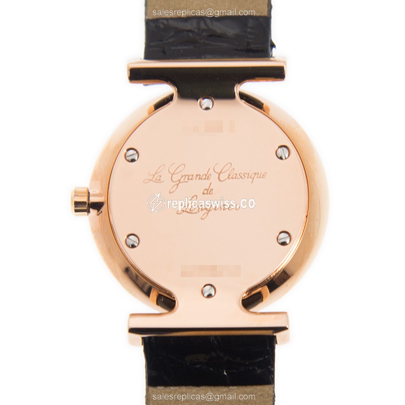 Longines L4.209.1.92.2 Replica - Quartz - 18kt Rose Gold/Steel Case - White Dial - View 3