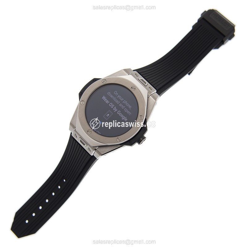 Hublot BIG BANG Replica - PVD Titanium - Black Dial - Rubber Strap - Black Clasp - View 2