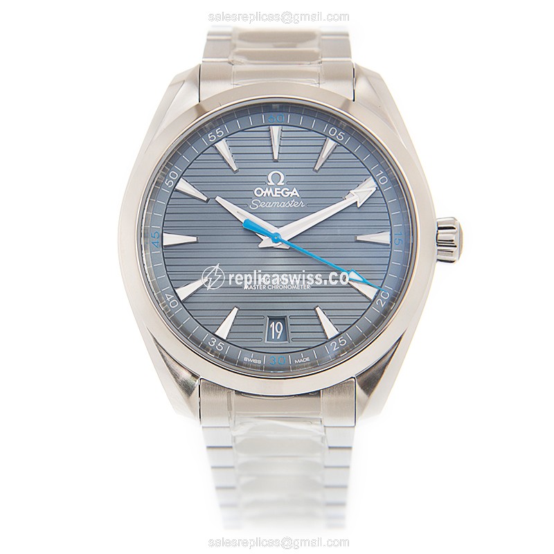 Omega Seamaster Replica - Automatic - Stainless Steel - Blue Dial - Silver Clasp - View 2